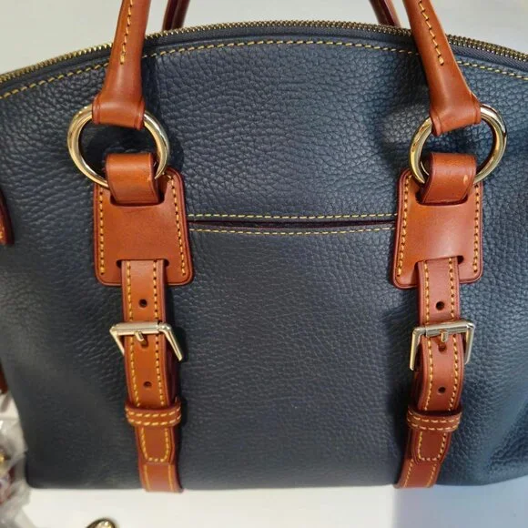 Dooney & Bourke Dark Grey Domed Satchel Bag - Picture 2 of 13